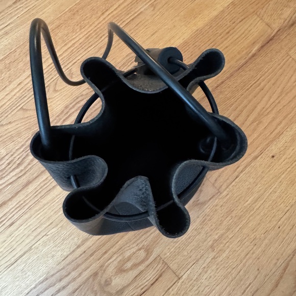 Building Block Bucket Bag in Pebbled Black - Picture 3 of 4